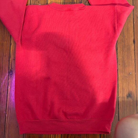 Vintage University of Indiana Hoosier's Red Pullover Sweatshirt - Picture 4 of 4